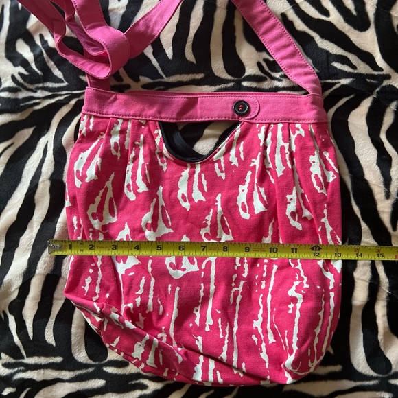 Volcom Pink/White Cotton Bucket Purse/Crossbody Bag from early 2000’s Y2K/Surf - Picture 12 of 14